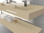 Plan vasque Design, sur mesure, Largeur 120 à 200 cm x Profondeur 40 à 60 cm, résine minérale de couleurs ACRYSTONE® Finition lisse, Livraison Offerte et Rapide.